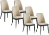 Vente-unique - MILDURA Stuhl Kunstleder GrauBeige - B 56,5 cm x H 94 cm x L 46 cm Bild 2