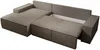 Vente-unique - AMELIA Sofa SamtStoff Schokoladenbraun - B 167 cm x H 85 cm x L 297 cm Bild 4