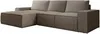 Vente-unique - AMELIA Sofa SamtStoff Schokoladenbraun - B 167 cm x H 85 cm x L 297 cm Bild 3