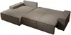 Vente-unique - AMELIA Sofa SamtStoff Schokoladenbraun - B 167 cm x H 85 cm x L 297 cm Bild 5
