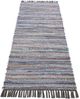 carpetfine 'Kelim Chindi' Teppich, Wendeteppich, rechteckig, Höhe: 6 mm, handgewebt, mit Fransen, Grau, 75x200 cm Bild 2
