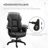 Vinsetto Ergonomischer Bürostuhl mit Armlehnen, Höhenverstellbarer Schreibtischstuhl mit Wippfunktion, Drehstuhl, Kunstleder, Schwarz, 76 x 80 x 118-124 cm Bild 4