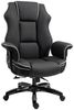 Vinsetto Ergonomischer Bürostuhl mit Armlehnen, Höhenverstellbarer Schreibtischstuhl mit Wippfunktion, Drehstuhl, Kunstleder, Schwarz, 76 x 80 x 118-124 cm Bild 2