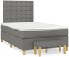 vidaXL Boxspringbett mit Matratze Dunkelgrau 120x200 cm Stoff, Härtegrad: H2 [3137462] Bild 2