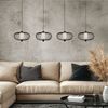 LED Pendelleuchte, schwarz, Metallgeflecht, H 150 cm Bild 2