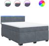 vidaXL Boxspringbett mit Matratze Dunkelgrau 140x190 cm Samt 3288607 Bild 2