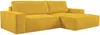 Vente-unique - AMELIA Sofa SamtStoff Gelb - B 167 cm x H 85 cm x L 267 cm Bild 3