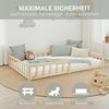 Kinderbett 120x200 Bodenbett mit Rausfallschutz Montessori Bett Kleinkindbett Holz Kiefer Natur Massiv Einzelbett Lattenrost Bettgestell Bild 5