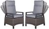 2er Set deVries Relaxsessel Montana Dining - PE dark grey Bild 2
