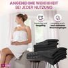 2er Set Saunatücher Plain schwarz 90x200 - Größe: 90x200, Farbe: Schwarz Bild 2