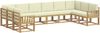 vidaXL Outdoor-Sofagarnitur mit Kissen 10 pcs Weiß und Creme 3388284 Bild 2