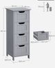 Vasagle Badezimmerschrank mit 4 Schubladen, MDF mystisches grau, 30 x 30 x 82 cm Bild 4