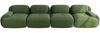 4-Sitzer-Sofa aus weichem Cordstoff,32D hochelastische Polsterung haustierfreundlich und ergonomisch vakuumverpackt frei kombinierbar ohne Montage für Schlafzimmer und Büro,Cordstoff,Green, Bild 4