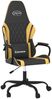 vidaXL Gaming-Stuhl mit Massagefunktion Schwarz & Golden Kunstleder 345535 Bild 2