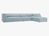 Micadoni Ecksofa Ruby 5-Sitzer Rechts Kord Scala Hellblau Bild 2