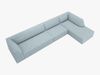 Micadoni Ecksofa Ruby 5-Sitzer Rechts Kord Scala Hellblau Bild 4