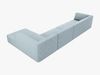Micadoni Ecksofa Ruby 5-Sitzer Rechts Kord Scala Hellblau Bild 5