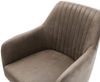 Esszimmerstuhl Greg-Flex Mikrofaser Taupe Vintage Kreuzgestell breit Schwarz Taschenfederkern Bild 4
