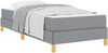 vidaXL Boxspringbett mit Matratze Hellgrau 90 x 190 cm Stoff 3398528 Bild 3