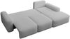 Selsey 'Carnos' Ecksofa mit Schlaffunktion, Ballkissen, Chenillebezug, Grau, rechtsseitig Bild 4