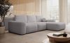 Selsey 'Carnos' Ecksofa mit Schlaffunktion, Ballkissen, Chenillebezug, Grau, rechtsseitig Bild 2