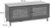 Sitzbank HWC-P54, Garderoben-Bank Schuhregal Schuhablage, MDF Melamin Wasserhyazinthefront 45x100x42cm ~ Walnuss-Optik Bild 3