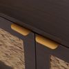Sitzbank HWC-P54, Garderoben-Bank Schuhregal Schuhablage, MDF Melamin Wasserhyazinthefront 45x100x42cm ~ Walnuss-Optik Bild 5
