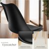 tectake Esszimmerstuhl Küchenstuhl Scandi-Design, gepolsterte Sitzfläche, 49 x 53 x 82 cm (Polsterstuhl Frederikke in schwarz, 2 St), ergonomische Form, massive Holzbeine, bodenschonende Filzgleiter Bild 4