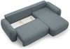 Ecksofa Schlafsofa Sofa GASTON in Stoff Puente Anthrazit Ottomane Rechts Bild 4