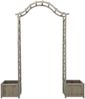 vidaXL Garten-Pergola mit Blumenkasten Grau Massivholz Tanne 316392 Bild 3