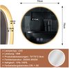 ZMH Spiegel Bad Badspiegel mit Beleuchtung - LED Wandspiegel Rund 70cm Badezimmer Badezimmerspiegel mit Touch-Schalter und Entfogger-Funktion Lichtspiegel Dimmbar 3000K-6500K Bild 3