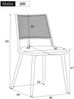 Esszimmerstuhl 45 x 50 x 85 cm aus Rattan & PU, schwarz, mit Metallgestell,6er-Set Bild 5