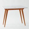 Ragaba Tischkonsole, MDF & Massives Eschenholz Eichenbeize, 90 x 45 x 76 cm, Weiß Bild 2