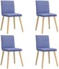 vidaXL Esszimmerstühle 4 Stk. Jeansblau Stoff 3315365 Bild 2