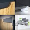 Sideboard Kommode Sylt V1, Korpus in Schwarz matt / Front in False mit Absetzungen in False (139 x 72 x 35) Bild 3