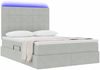 vidaXL Bett mit Stauraum und LED mit LED Hellgrau 140 x 190 cm Samt 3372663 Bild 3