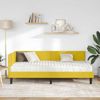 vidaXL Eckbettgestell mit Matratze Sonstiges 2 pcs Gelb Samt 3393794 Bild 3