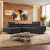 M-Punkt24 Ecksofa DUBAI, Samtstoff, Ottomane rechts oder links, Kopfteilverstellung, Bettkasten Bild 3