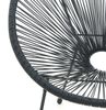 Stuhl runde Sitzschale 2er-Set Polyethylen Schwarz Bild 5