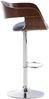 CLP 2er Set Barhocker Kingston Stoff drehbar mit Höhenverstellung,walnuss/blau Bild 3