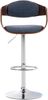 CLP 2er Set Barhocker Kingston Stoff drehbar mit Höhenverstellung,walnuss/blau Bild 2