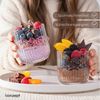 KONZEPT Dessertschale Set 300 ml aus geripptem Glas – elegant, liegen perfekt in der Hand, (12-tlg), perfekt für Tiramisu, Panna Cotta, Joghurt-Müsli und Schichtdesserts Bild 4