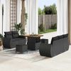 vidaXL Gartensofa-set mit Kissen mit Kissen 8 pcs Schwarz Poly-Rattan 3363764 Bild 1