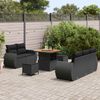vidaXL Gartensofa-set mit Kissen mit Kissen 8 pcs Schwarz Poly-Rattan 3363764 Bild 3