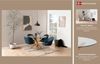 Esstisch HEAVEN Glasplatte Gestell Eiche Look Ø 119 cm Bild 4