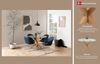 Esstisch HEAVEN Glasplatte Gestell Eiche Look Ø 119 cm Bild 3