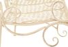 Gartenbank TODOR - Metall Beige 113x47x89 cm | Metallbank Garten 2 Seitzer Bank Terrasse Vintage Antik Gartenbank Bild 5