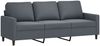 vidaXL 2-tlg. Sofagarnitur mit Kissen Dunkelgrau Samt 3201517 Bild 4