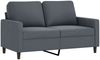 vidaXL 2-tlg. Sofagarnitur mit Kissen Dunkelgrau Samt 3201517 Bild 3