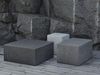 Gartencouchtisch Zten aus Aluminium mit Steinplatte, modern, grau, 80x50 cm Bild 2